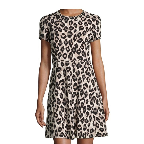 Eliza J Fit & Flare Leopard Print Dress